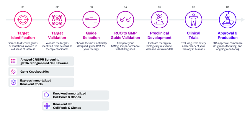 target identification process to approval and production for oncology research